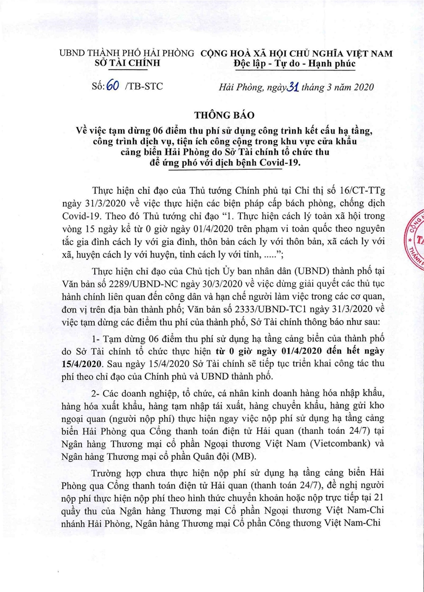 sở tài chính hải phòng